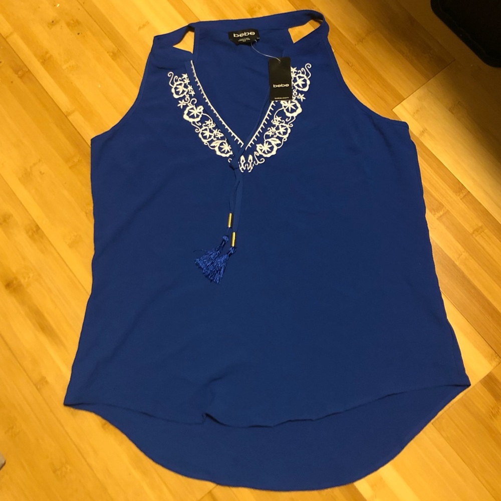 Bebe Blue Blouse
